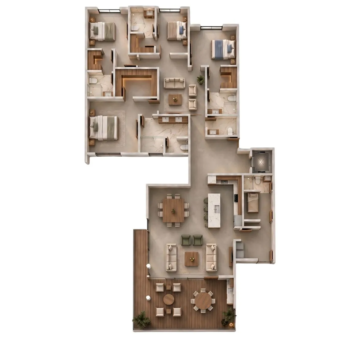Plano apartamento Tipo B - Amazonia Residential Tower, Jaboncillos, Escazú
